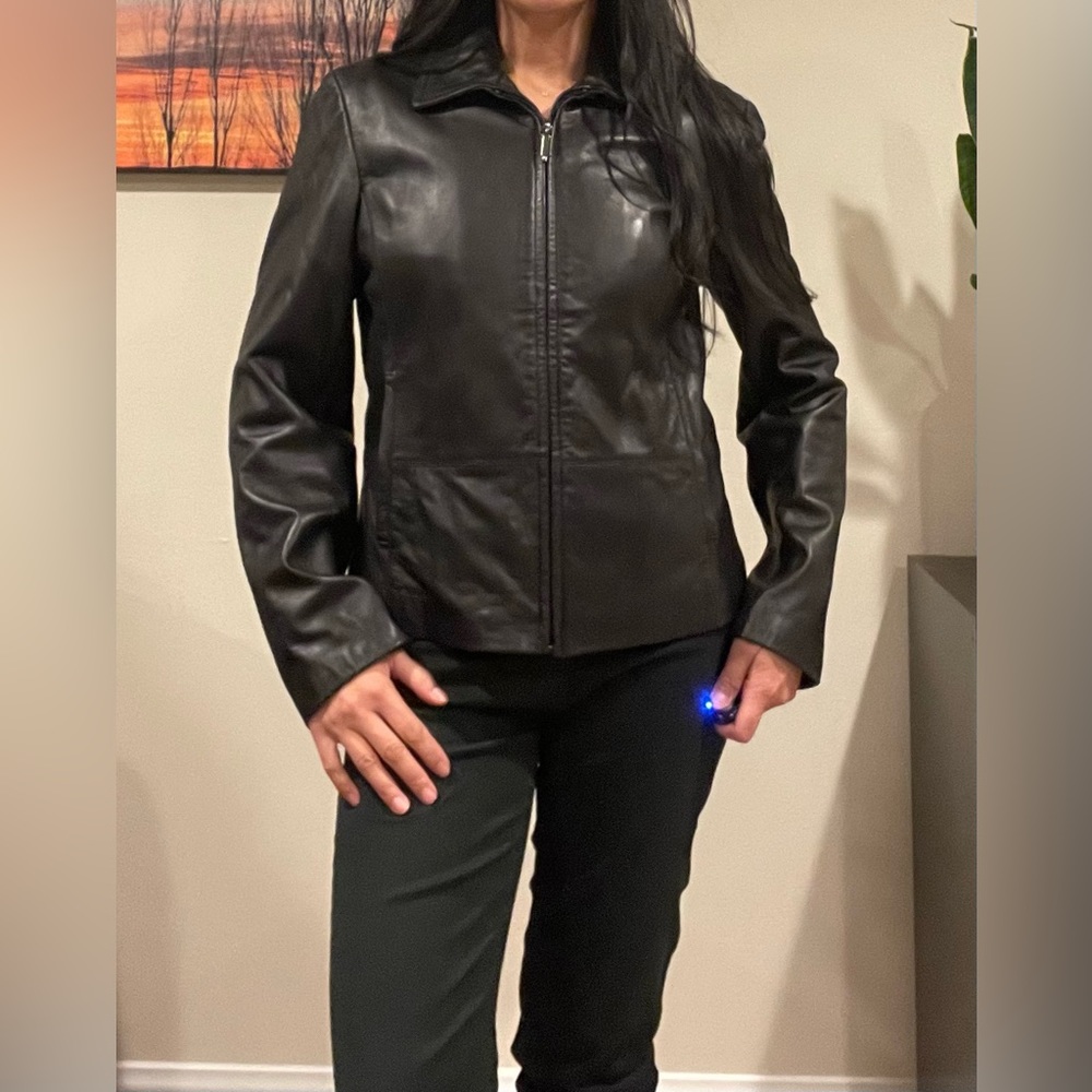 Where Edge Meets Elegance …Nine West's 100% Genuine Leather Jacket